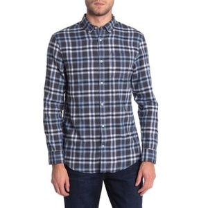 Original Penguin Heathered Trim Fit Flannel Shirt